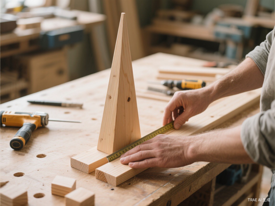 Woodworking materials and tools for garden obelisk project